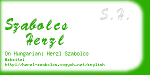 szabolcs herzl business card